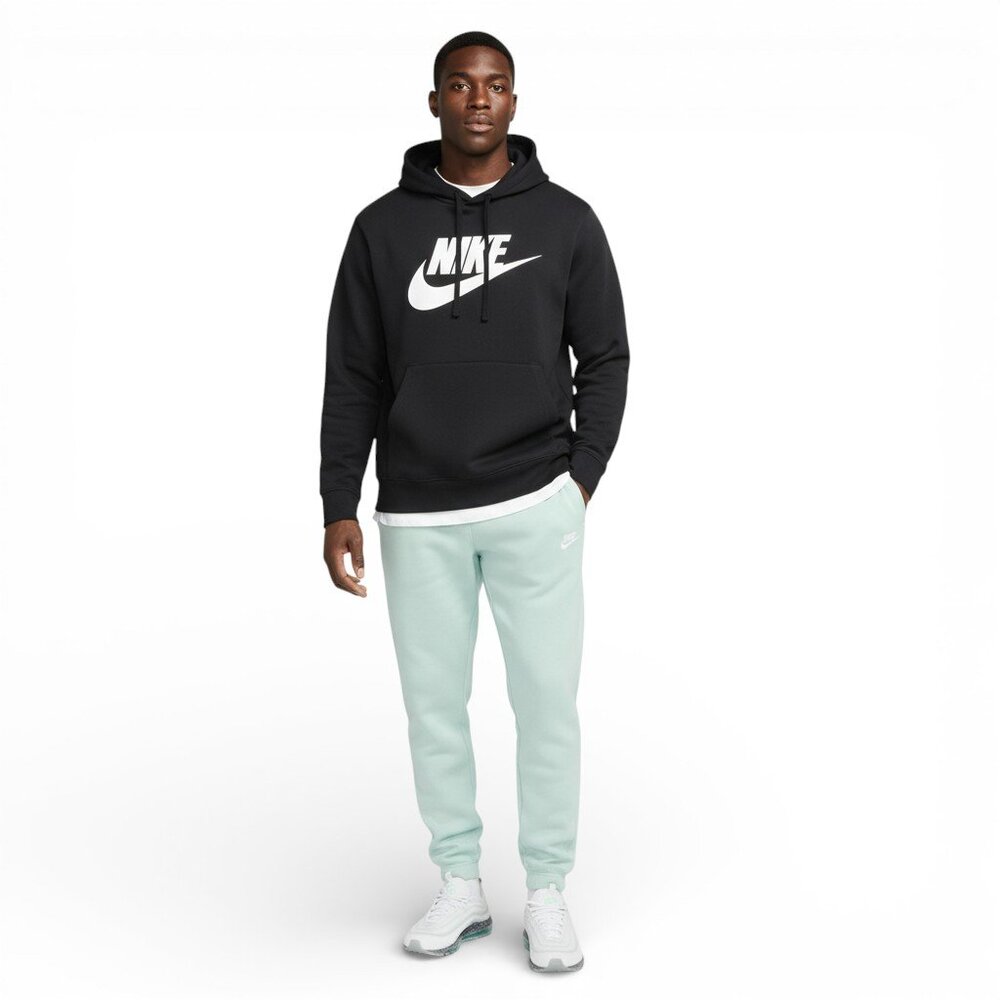 Nike NSW Club Men's 2 PC Sweatsuit Fleece Tracksuit Black Turquoise Set NWT Gift